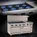 Thumbnail image #3 for Wolf Challenger XL 72-Inch Gas Restaurant Range with 8 Open Burners, 24-Inch Griddle, and 2 Standard Ovens
