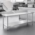 Thumbnail image #3 for Spec-Master Marine Series Stainless Steel Work Table with 4-1/2-Inch Backsplash and Undershelf, 120 x 30 Inches