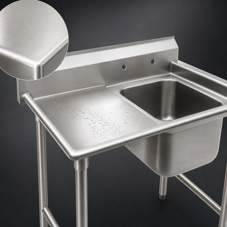 Product image #3 for Eagle Group 414 Series Single-Compartment Sink with Left Drainboard