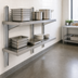 Thumbnail image #3 for Eagle Standard Wall-Mounted Cantilever Shelving Upright, 96 Inch, Aluminum