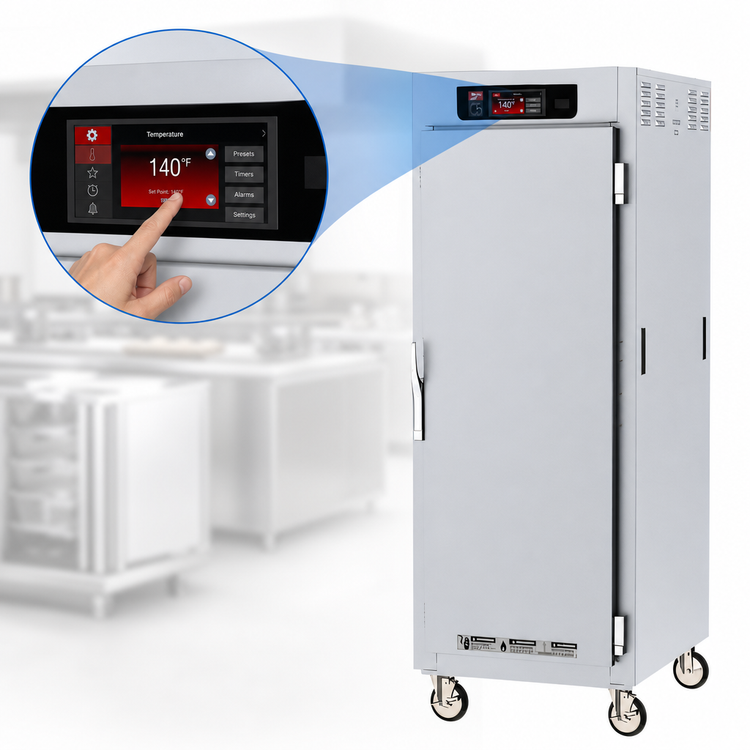 Product image #3 for Metro C5 8 Series Mobile Full-Height Pass-Thru Controlled Temperature Holding Cabinet with Touch-Screen Controls