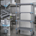 Thumbnail image #3 for Quantum Millenia Mobile Polymer Shelving Starter Unit with 4 Open Grid Shelves, 60 x 24 x 74 Inches, Gray