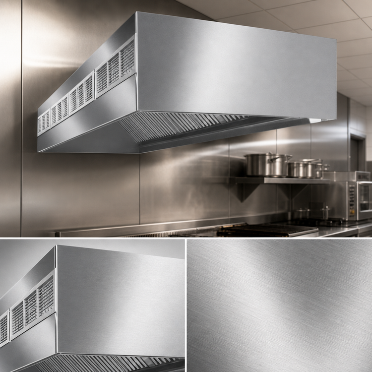 Product image #3 for Eagle Group SpecAir HEF96-108 108-Inch Wall Type Front Discharge Make-Up Air Exhaust Hood