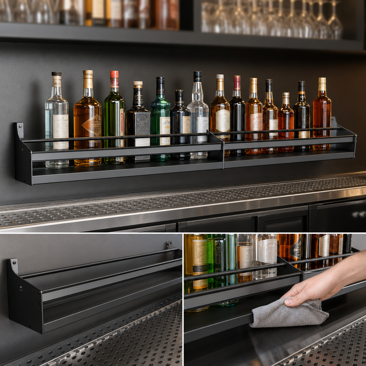 Product image #3 for Glastender 80-Inch Double Stainless Steel Speed Rail