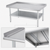 Thumbnail image #3 for Sapphire Manufacturing 36 x 24 Inch Stainless Steel Equipment Stand with Adjustable Undershelf and 16-Gauge Top