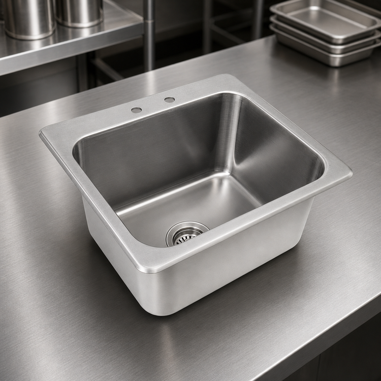 Product image #3 for John Boos Pro-Bowl 1-Compartment Drop-In Stainless Steel Sink — 23 Inches W x 21 Inches D x 12 Inches H