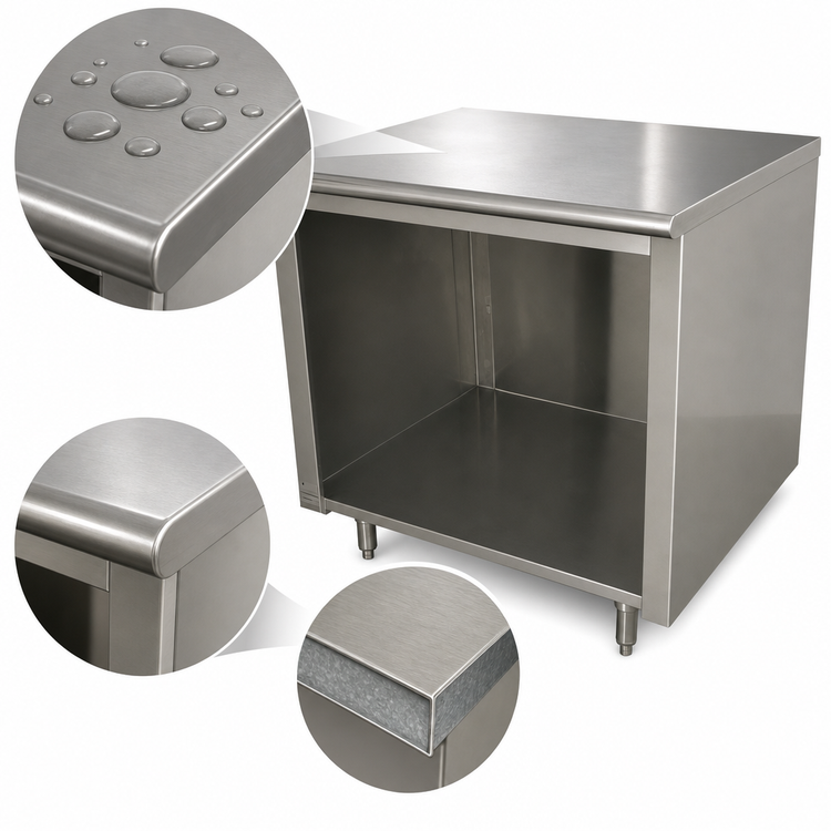 Product image #3 for Advance Tabco Special Value Series 60 Inch x 24 Inch 16 Gauge 304 Stainless Steel Flat Top Open Base Work Table