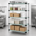 Thumbnail image #3 for Quantum 5-Shelf Solid Stainless Steel Shelving Starter Kit, 54 x 24 x 86 Inches