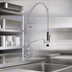 Thumbnail image #3 for Fisher Pre-Rinse Add-On Faucet with 6-Inch Swing Spout, Dual Control, Deck Mount, Stainless Steel