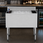 Thumbnail image #4 for Koolmore KM-UIB-1824 24-Inch Commercial Underbar Ice Bin, 77 lb Capacity, Insulated Sliding Cover, 3-Inch Backsplash