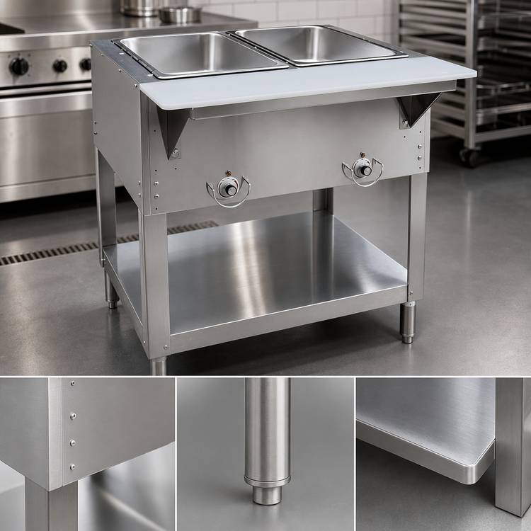 Product image #3 for Castle Open Well Electric Hot Food Table, 2 Wells, 30.3-Inch Wide, 120V