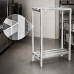 Thumbnail image #3 for Channel Manufacturing Lifetime Tough DR2460-2 2-Shelf Channel-Style Aluminum Dunnage Shelving, 60 x 24 x 64 Inches