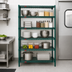 Thumbnail image #3 for Eagle Group Valu-Gard S5-86-1836VG 5-Tier Stationary Wire Shelving Starter Unit, 36W x 18D x 86H, Green Epoxy