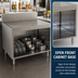 Thumbnail image #3 for Advance Tabco Prestige Supreme 42-Inch Stainless Steel Underbar Drainboard Cabinet, Open Front, 7-Inch Backsplash
