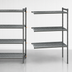 Thumbnail image #3 for Cambro Camshelving Basics Plus 60-Inch Wide x 18-Inch Deep x 84-Inch High 4-Tier Vented Polymer Add-On Unit, Brushed Graphite