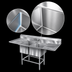 Thumbnail image #3 for Spec-Master FN Series Coved Corner Two-Compartment Sink with 24-Inch Right Drainboard, 14-Gauge 300-Series Stainless Steel