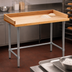 Thumbnail image #3 for 48 x 30 Inch Baker's Top Hardwood Work Table with 4 Inch Side and Rear Splash and Galvanized Base