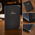 Thumbnail image #3 for Securit Classic Sewn 10 x 13 Black Faux Leather Booklet Menu Cover with Gold Lettering
