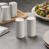 Thumbnail image #3 for American Metalcraft 2.5 oz White Ceramic Salt & Pepper Shaker Set