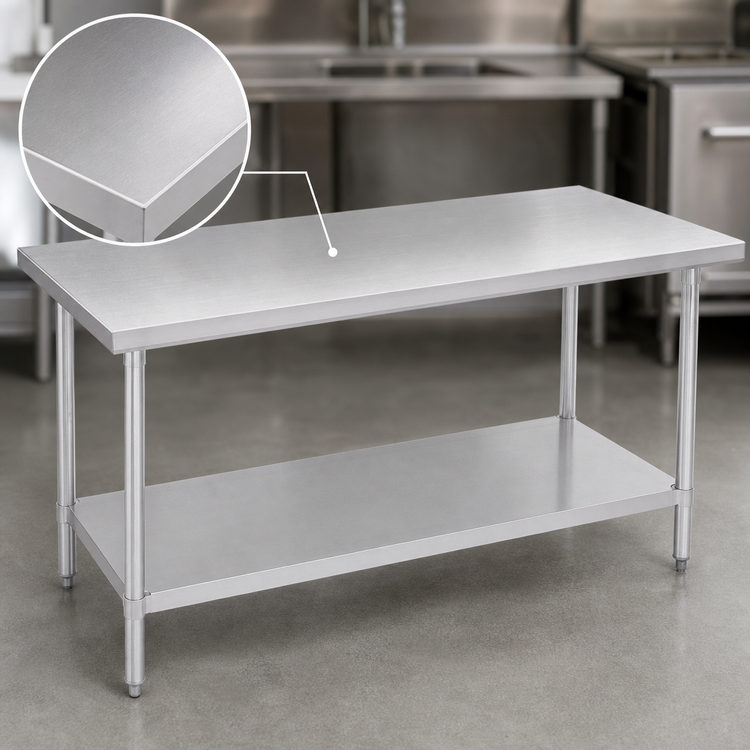 Product image #3 for Duke 314S-3060 Stainless Steel Work Table with Undershelf, 60 x 30 x 36 Inches, Flat Top