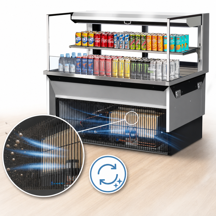 Product image #4 for Turbo Air 48-Inch Low-Profile Drop-In Horizontal Open Refrigerated Display Case, 10.2 Cu. Ft.