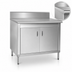 Thumbnail image #3 for Eagle Group 60 Inch x 30 Inch Enclosed Knock-Down Work Table with Cabinet Kit, Sliding Doors, 4-1/2 Inch Backsplash