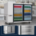Thumbnail image #4 for Atosa Two-Section Glass Door Back Bar Cooler, 48 Inch, Self-Contained Side-Mount Refrigeration, Stainless Steel