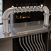 Thumbnail image #3 for Pipe Pass-Thru Countertop Draft Dispensing Tower with 8 Stainless Steel Faucets, Air-Cooled, 2 Columns, Mirror Finish