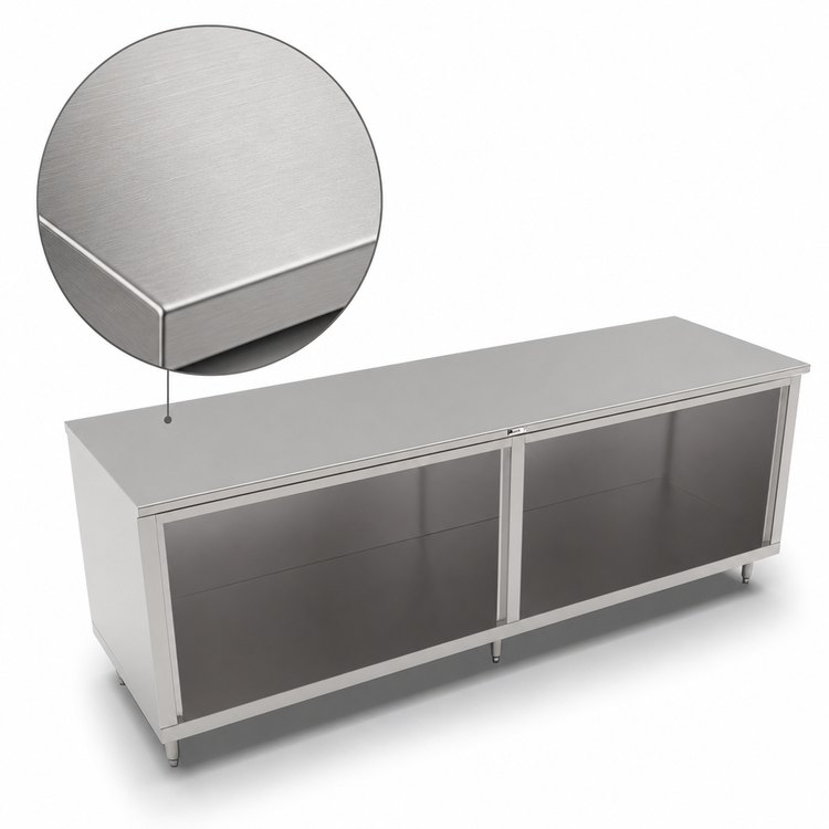 Product image #3 for John Boos 144-Inch x 24-Inch Open Front Stainless Steel Modular Base Work Table
