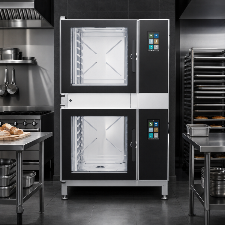 Product image #3 for Blodgett INVOQ 62BE/62BE Electric Double Stacked Combi Oven Steamer with Boiler Steam