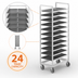 Thumbnail image #3 for Channel Manufacturing 447A Single-Section Aluminum Cafeteria Tray Rack, End Load, 24-Tray Capacity