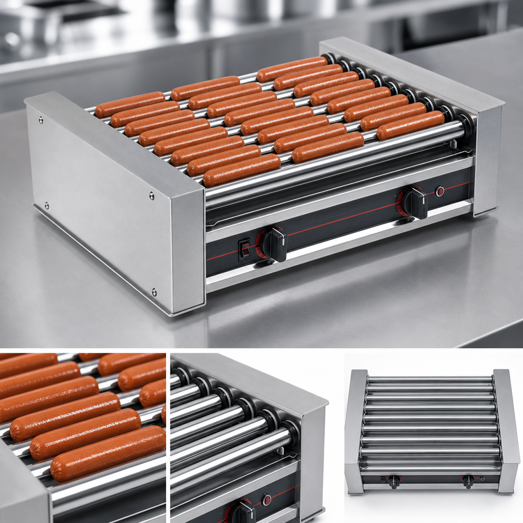 Product image #3 for Roll-A-Grill 6-Roller Hot Dog Grill, 10-Hot-Dog Capacity, 200 Hot Dogs/Hour, 120V