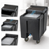 Thumbnail image #4 for Cambro SlidingLid Tall Mobile Ice Caddy, 125 lb Capacity, Black