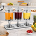Thumbnail image #3 for Triple Juice Dispenser with 3 x 8-Quart Round Tanks, Built-In Taps and Drip Trays