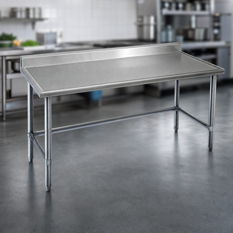 Product image #3 for Eagle Spec-Master Marine Series Stainless Steel Work Table with 4-1/2-Inch Backsplash, 84-Inch W x 36-Inch D