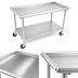 Thumbnail image #3 for John Boos 72-7/8 x 30-3/8 Inch Stainless Steel Sorting Table with 2-1/4 Inch Raised Edge, Undershelf, and Locking Casters