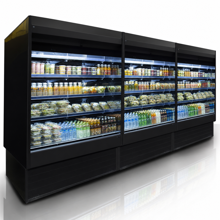 Product image #3 for Howard-McCray 35E Series 51" Multi-Purpose Open-Air Merchandiser with 4 Lighted Shelf Rows, Remote Refrigeration