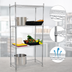 Thumbnail image #3 for Omcan Commercial Chrome Wire Shelving Unit, 48W x 18D x 72H, 4-Shelf Stationary