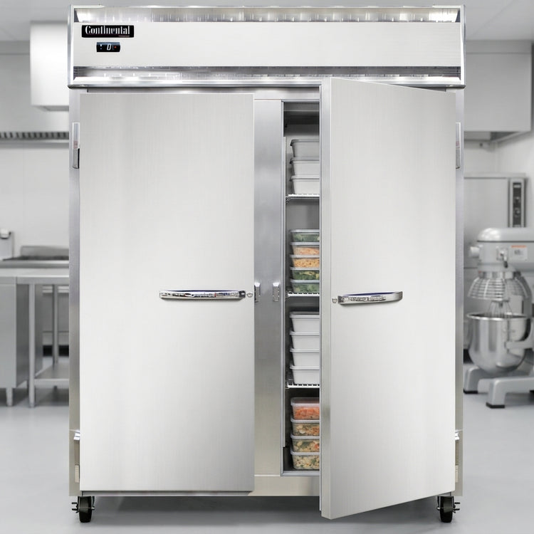 Product image #2 for Continental Refrigerator 2FENSA Extra-Wide Two-Section Reach-In Freezer with Solid Doors
