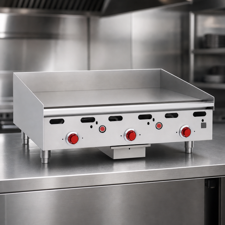 Product image #3 for Wolf Quick Ship Heavy Duty 36" Countertop Gas Griddle with 1" Thick Plate