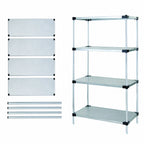 Thumbnail image #3 for Quantum WR63-2136SG Solid Shelving Starter Kit, 36W x 21D x 63H, Stationary, 4-Shelf Freestanding Unit