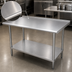 Thumbnail image #3 for Advance Tabco 144-Inch x 30-Inch Stainless Steel Work Table with Adjustable Undershelf and 1-1/2-Inch Rear Upturn