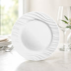 Thumbnail image #3 for Corelle Essentials 8-1/2-Inch Round Salad Plate, Wide Rim, Vitrelle Glass, Dunes