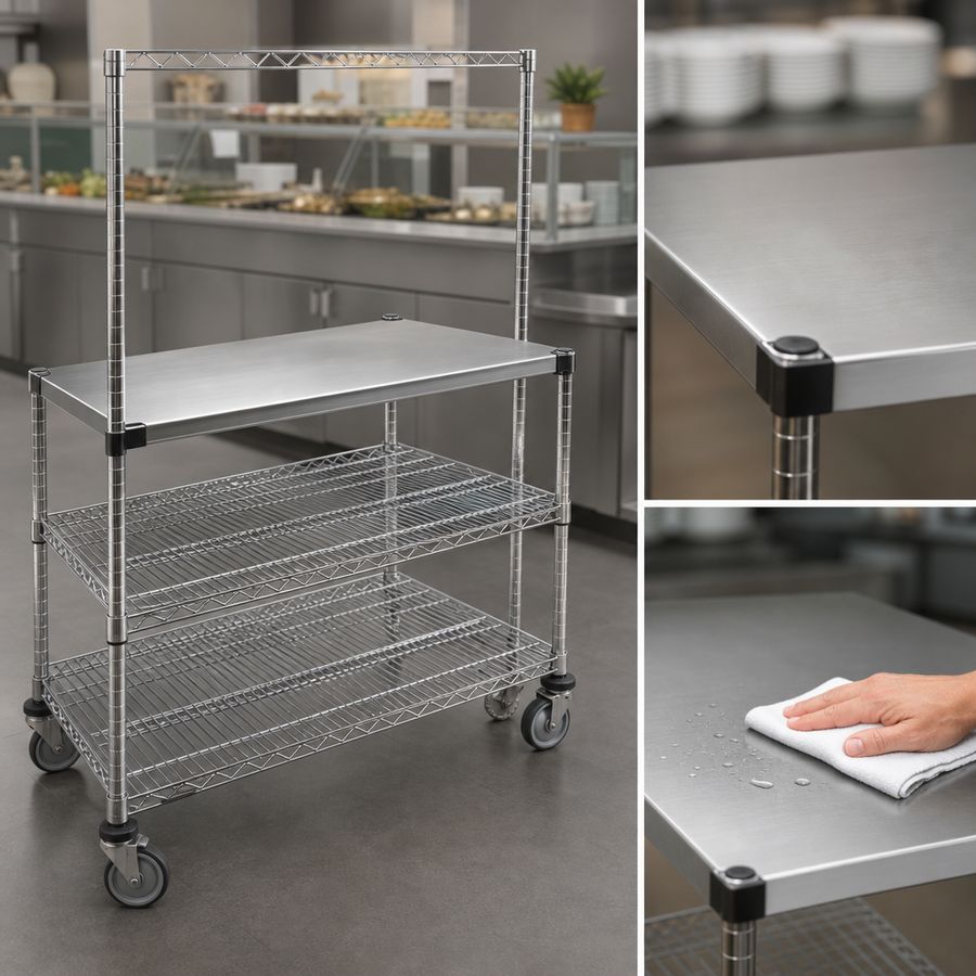 Solid 304 Stainless Steel Top Shelf