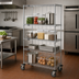 Thumbnail image #3 for Quantum Mobile Enclosure Wire Shelving Cart, 48 x 24 x 80 Inches, 4 Shelves, Chrome Plated Finish