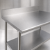 Thumbnail image #3 for Duke Deluxe Stainless Steel Underbar Work Table with Rear Riser and Undershelf, 108 x 30 Inches