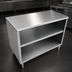 Thumbnail image #3 for Omcan 72-Inch 18/304 Stainless Steel Flat Top Dish Cabinet with Fixed Mid-Shelf