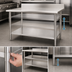 Thumbnail image #3 for 84-Inch x 30-Inch Adjustable Stainless Steel Work Table Undershelf