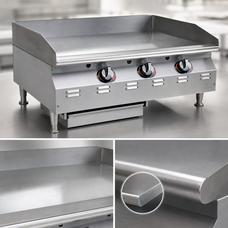 Product image #3 for RedHots Chef's Line Extra-Deep Countertop Electric Griddle, 24 Inch, 208/240V