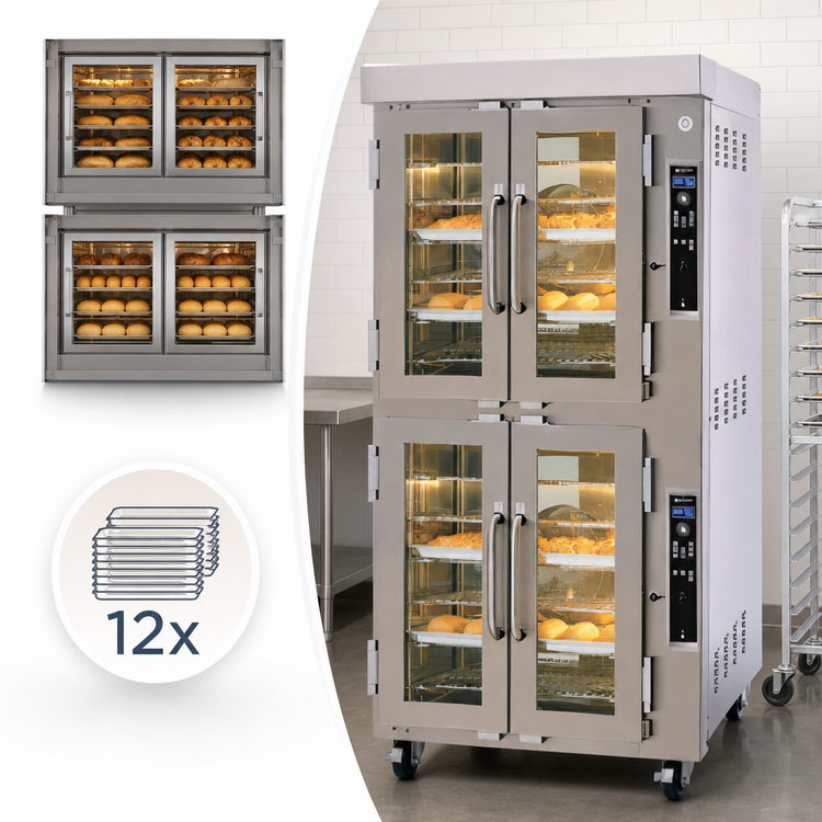 Product image #3 for Jet-Air Full-Size Electric Dual Stacked Convection Oven with Side Loading and Steam Injection
